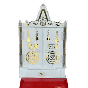 Acrylic Golden Temple with Door(Mandir)